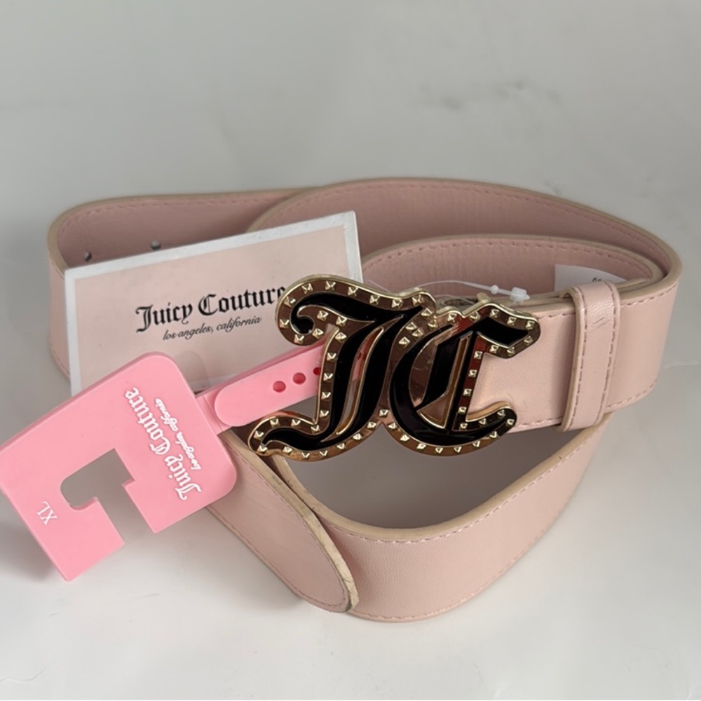 Juicy Couture Gold Buckle Pink Belt